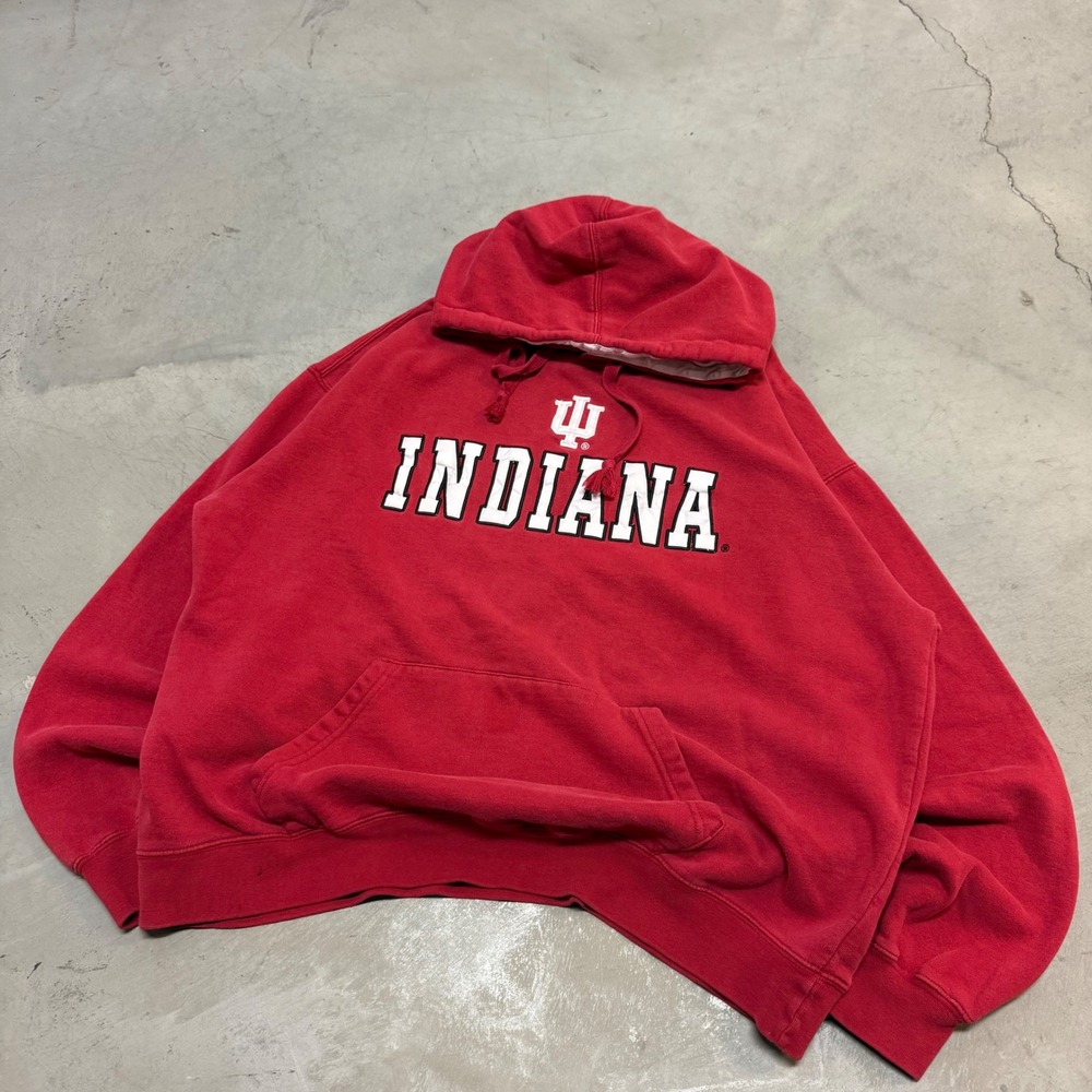 Vintage y2k Red Indiana University Hoodie